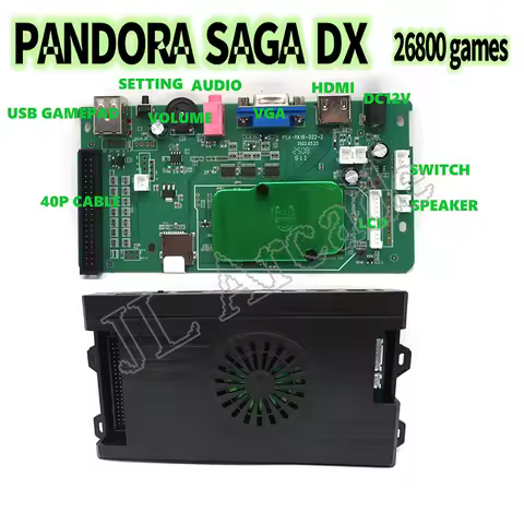 Pandora‘s Saga DX Plus Arcade Box Console, 26800 Games in 1, PCB Retro Cabinet Game, Jamma Support, 