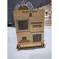 QR code ukiran kayu laser