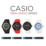 CASIO Standard Men นาฬิกาข้อมือ ผู้ชาย สายเรซิน รุ่น MRW-200 MRW-200HC MRW-200HC-2B MRW-200HC-4B MRW-200HC-7B MRW-200H-7B2