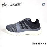Sepatu Trekkers Pria Abu Tua Hitam Putih Size 39-43