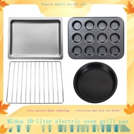 Support wholesale Midea 10L liter electric oven accessories T1-L101B/L108B/102D baking pan grill baking cooling net non-stick tray