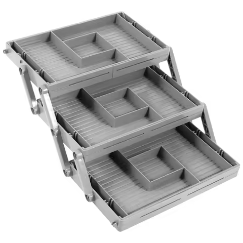 2/3 Tier Drawer Organizer Storage Tray Expandable Drawer Organizer Plastic Multi Level Folding Desk
