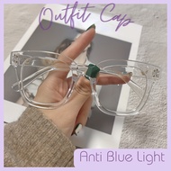 Fashion Outfit Square Thick Spek Korean Fashion Spec Glasses transparent spectacles Frame Plastic Gl