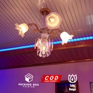 Tulip 4-Prong Hanging Decorative Lamp Living Room Decoration