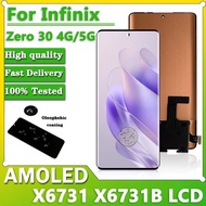 XD 6.78 "AMOLED Zero 30 5G สำหรับ Infinix Zero 30 4G X6731 X6731B ชิ้นส่วนจอสัมผัสแอลซีดีของเครื่องแ