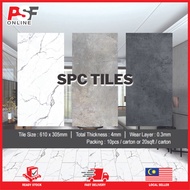 [1FT X 2FT TILES - 4MM] SPC Flooring Marble Tiles | Waterproof &amp; Click System Design | Best SPC Flooring Malaysia