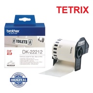 Brother Original DK22212 Continuous Length Film Tape 62mm x 15.24m Black on White DK-22212 DK 22212