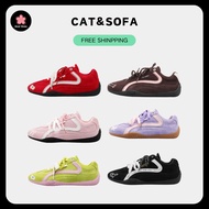 CAT & SOFA Cat and Sofa Emoji-Lab Flat Shoes Apple Shoes Red Racing Flat Shoes for Couple Dachshund 