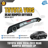 GECA (2014 2015 2016 2017) TOYOTA VIOS DIFFUSER (SILVER) Car Rear Bumper Diffusers Lip Spoiler Body 