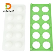 DOHOHPH Ravioli Maker Press, Aluminum Alloy ABS Green Silver Ravioli Mold, Durable Practical 10 Hole