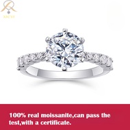 XICYI Super Luxury 2ct Real Moissanite Diamond Ring 100% S925 Silver 4 Claws Cluster Thick Gold Plat