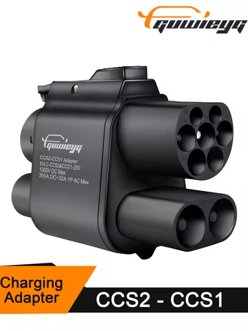 GUWIEYG CCS2 to CCS1 EV Charger Adapter 350A 1000V DC Fast Charging Fit CCS2 Portable Chargers & CCS