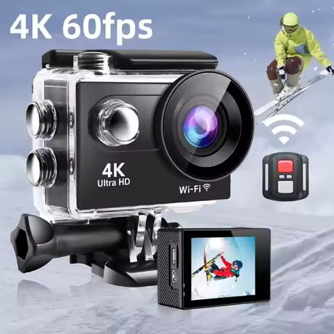 Regaton 4K 60fps Action Camera S9R WiFi 2" LCD 30M Waterproof 170D Remote Control Helmet Bicycle Vid