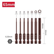 [FAIRLAND] 65mm H1.5-H6 Alloy Steel Magnetic Hex Head Screwdriver Bits Screw Driver Tools