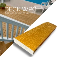 Decking Lantai Outdoor PVC Kualitas Premium 3Mtr WPC Decking Floor Panel Motif Kayu Anti Air Anti Ra