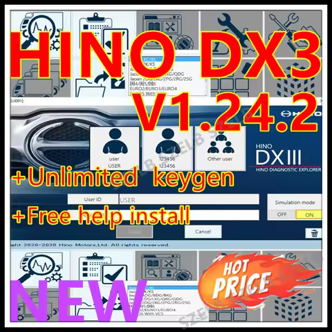 2025 hot, Diagnostic Software Hino Diagnostic EXplorer 3 - Hino DX3 V1.24.2+ Keygen Unlimited + free