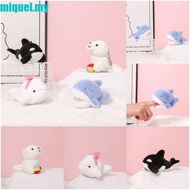 MIQUEL Orca Plush Keychain, Orca Shark Animal Beluga Plush Keyring, Cute Marine Animal 10cm Stuffed 
