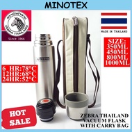 Zebra Thailand Prima II Vacuum Flask with Carry & Keep Warm Carry Bag/Thermos Air Panas/Bocong Air P