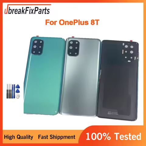 Housing Glass For OnePlus 8T Battery Cover Rear Housing Cover For Oneplus 8t 1+8 T Back Door Replace