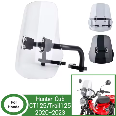 For Honda Hunter Cub CT 125 Front Wind Screen Shield Air Deflectors CT125 Trail125 Windscreen Motorc