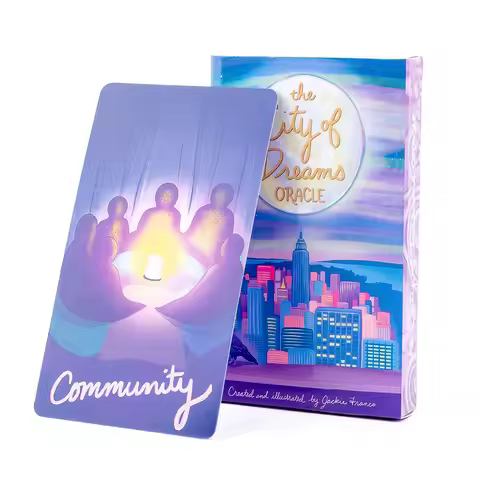 The City of Dreams Oracle 35 Cards Board Game with Hand-illustrated Pastel Scenes Sweet and Supporti