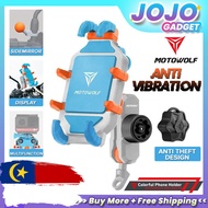 Motowolf Phone Holder Motorcycle Anti Vibration 360 Rotation Shock Absorption With Action Camera Mou