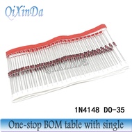 100pcs 1N4148 DO-35 IN4148 High-Speed Diode Switching Diodes