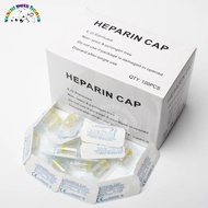 100pcs Disposable Heparin Cap IV Cannula Catheter Heparin Caps for Animals Dog Cat Veterinary Medica