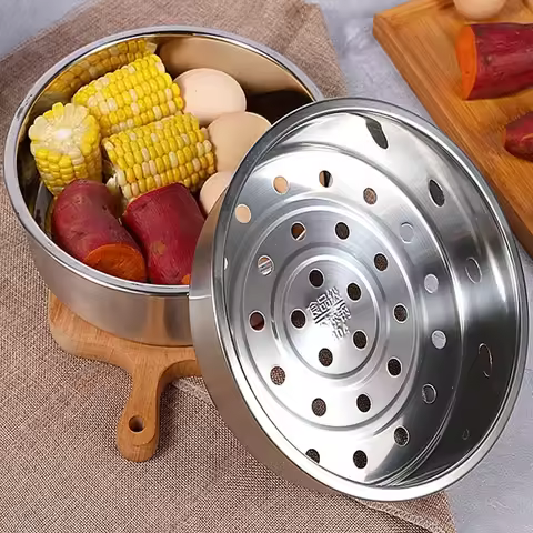 304 Stainless Steel Food Steamer Kitchen Rice Pressure Cooker Steaming Grid Drain Basket Food Steame