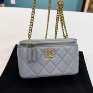 Chanel 香奈兒 23B 金柱調節扣 灰色長盒子  有鏡子 新鐳射 芯片款 有塵袋