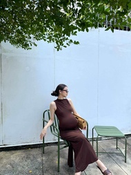 Babybump Naomi เดรสคนท้องผ้ายืด มีลูกเล่นผูกโบว์ครีเอท 3 ลุค !🍫