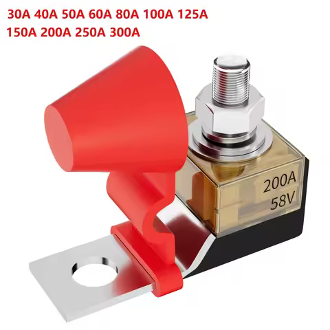 Battery Terminal Fuse Block Kit 30A -300A 58V Mrbf Terminal Fuse Block With Single Stud 5/16"(M8) Ma