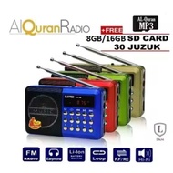 ORIGINAL JOC Radio Speaker 30 Juzuk Al Quran Rechargeable USB & MicroSD Card Slot Radio Quran Zikir 