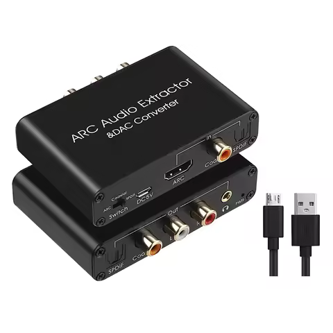 A91U-DAC Audio Converter ARC Audio Extractor HDMI-Compatible Optical SPDIF Coaxial to Analog 3.5mm D