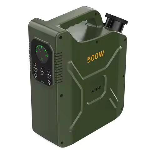 ANTPO 500W Portable Power Station, 500Wh LiFePO4 Solar Generator Pure Sine Wave 110V AC Car Outlets 
