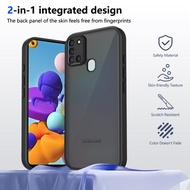 For Samsung A21S A22 F42 A22S M32 A23 A24 A25 A26 A31 Phone Case，Skin Feel Through Black PC+TPU Shel