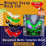 Winglet Ninja 250 Fi Carburetor Front Wing Ninja 250 Fi Carburetor Accessories Accessories Variation