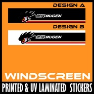 Honda Mugen Windscreen Windshield Window Sticker Sticker Cermin Depan Kereta