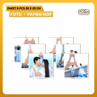 [6 Photo Savings Package] Photo Print + 20x20 Cm Frame | Photo Frame Printing | Photo Frame | DECORA