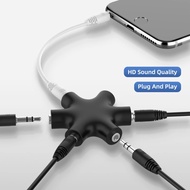 6 in 1 Audio Aux Cable Splitter / 1 Male to 5 Female Headphone Port 3.5mm Jack Share Adapter / for T