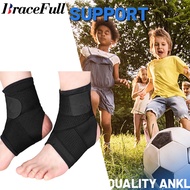 1Pair Kids Ankle Brace,Adjustable Youth Lace up Ankle Brace Wraps Support for Youth Football Soccer 