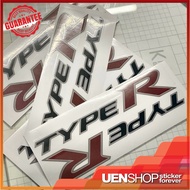 STICKER PINTU BELAKANG TYPE R CIVIC FD2R MUGENRR TYPER FK8