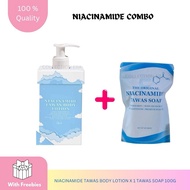 NIACINAMIDE TAWAS BODY LOTION + 1 PC TAWAS SOAP 100G