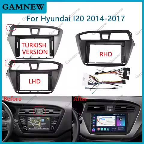 9 Inch Car Frame Fascia Adapter Decoder Android Radio Dash Fitting Panel Kit For Hyundai I-20 i20 20