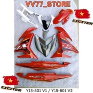 EXCITER 🇻🇳 Y15 V1 V2 COVERSET MX KING MERAH INDONESIA COVER DADA MERAH CILI STANDARD COVERSET MERAH 