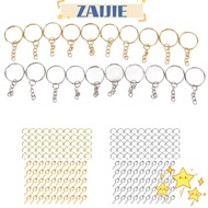 ZAIJIEE 220pcs DIY Keychain Rings, Gold Silver Split Keychain Rings, Jewelry Tools Circle Keychain R