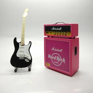Miniature fender guitar plus mini amplifier marshall pink logo hard rock