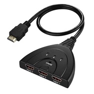 3 ใน 1 HDMI KVM Switch 4K Switcher HD Splitter อะแดปเตอร์วิดีโอสําหรับ DVD HDTV Xbox PS3 PS4 1x3 สาย