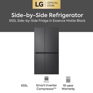 655l Side by Side Fridge in Essence Matte Black