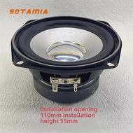 SOTAMIA 1PCS 4.5 Inch Audiophile Subwoofer 4 Ohm 35 Watt Rubber Edge Composite Cone Speaker Bluetoot